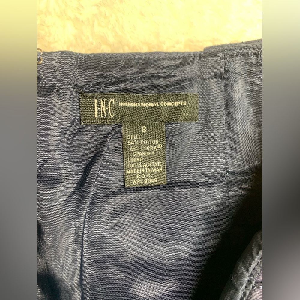 INC International Concepts Blue Mini Skirt for Work - Picture 4 of 4